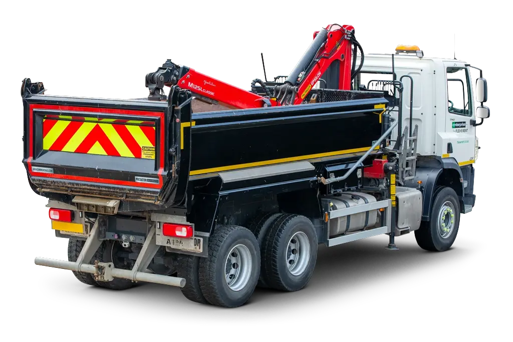 Tipper truck  with grab