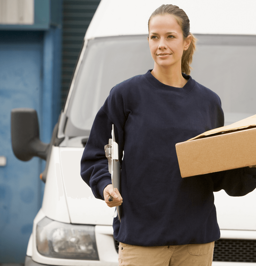 Picture of a woman delivery driver