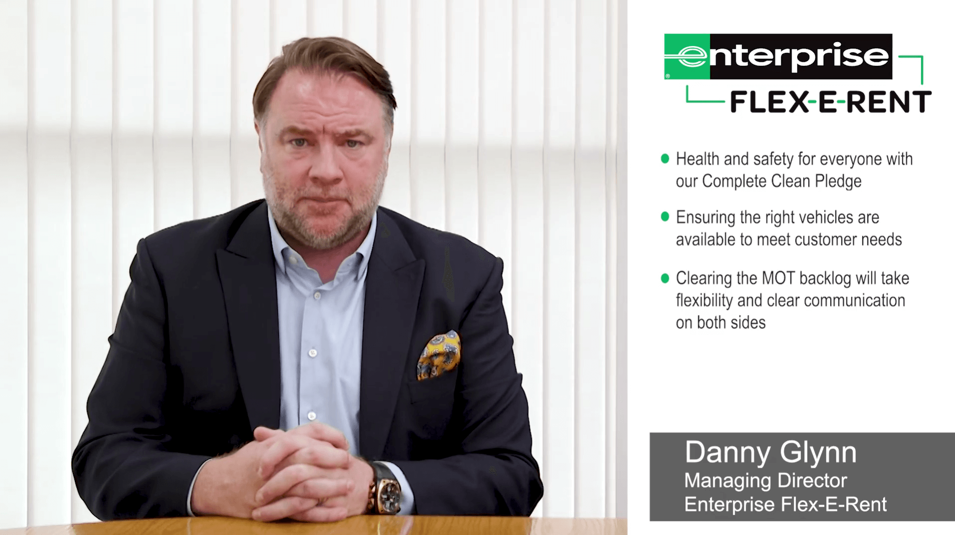 Danny Glynn, Managing Director of Enterprise Flex-E-Rent - August update