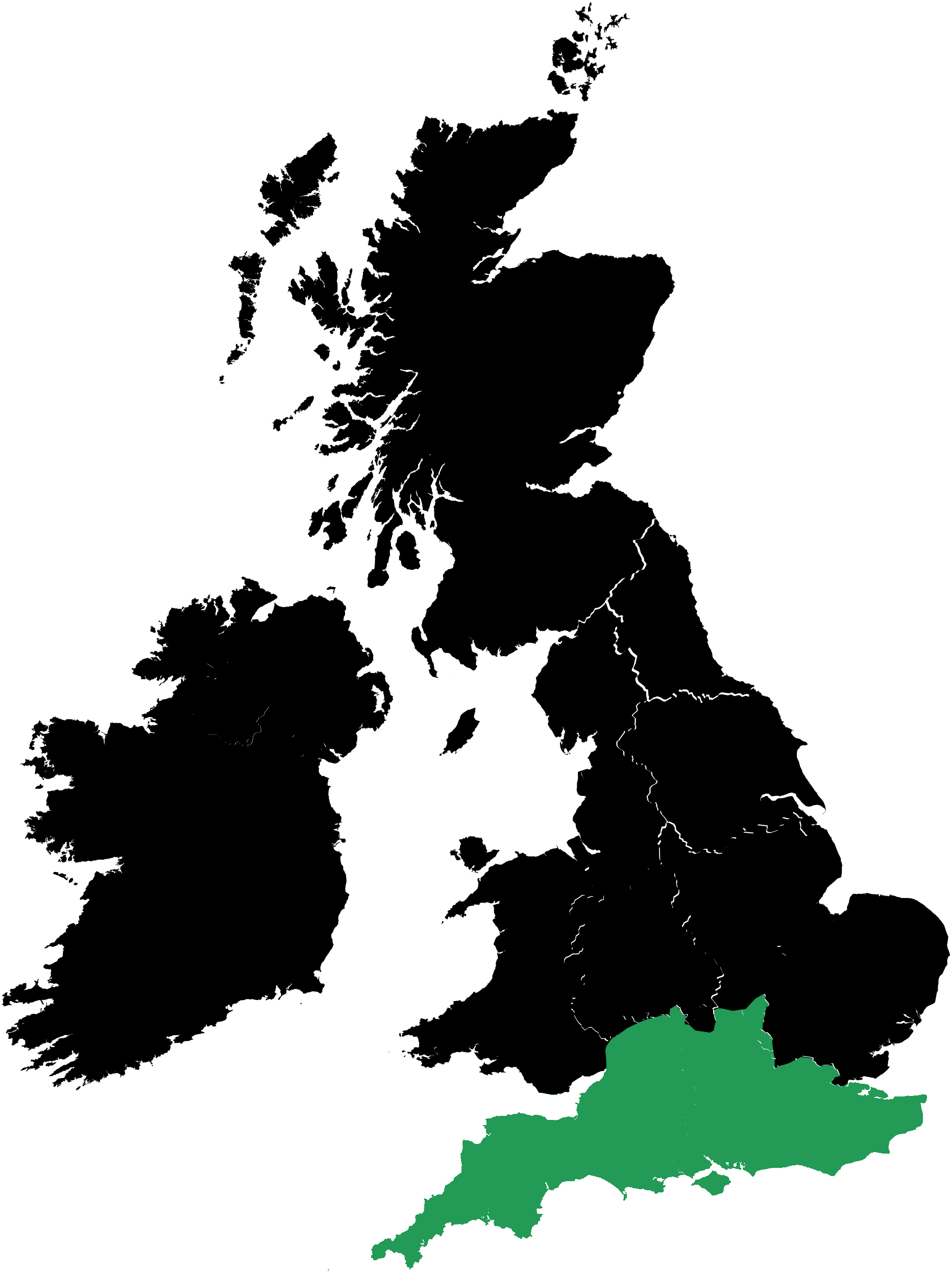 commercial vehicle hire map of London and South